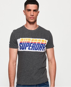 Superdry Triple Drop Pop Panel Férfi Pólók Szürke | PRTSI8940